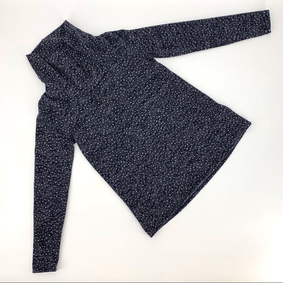 Kaileigh Gayle Blue Micro Polka Dot Cowl Neck Sweater, Small - Picture 11 of 16